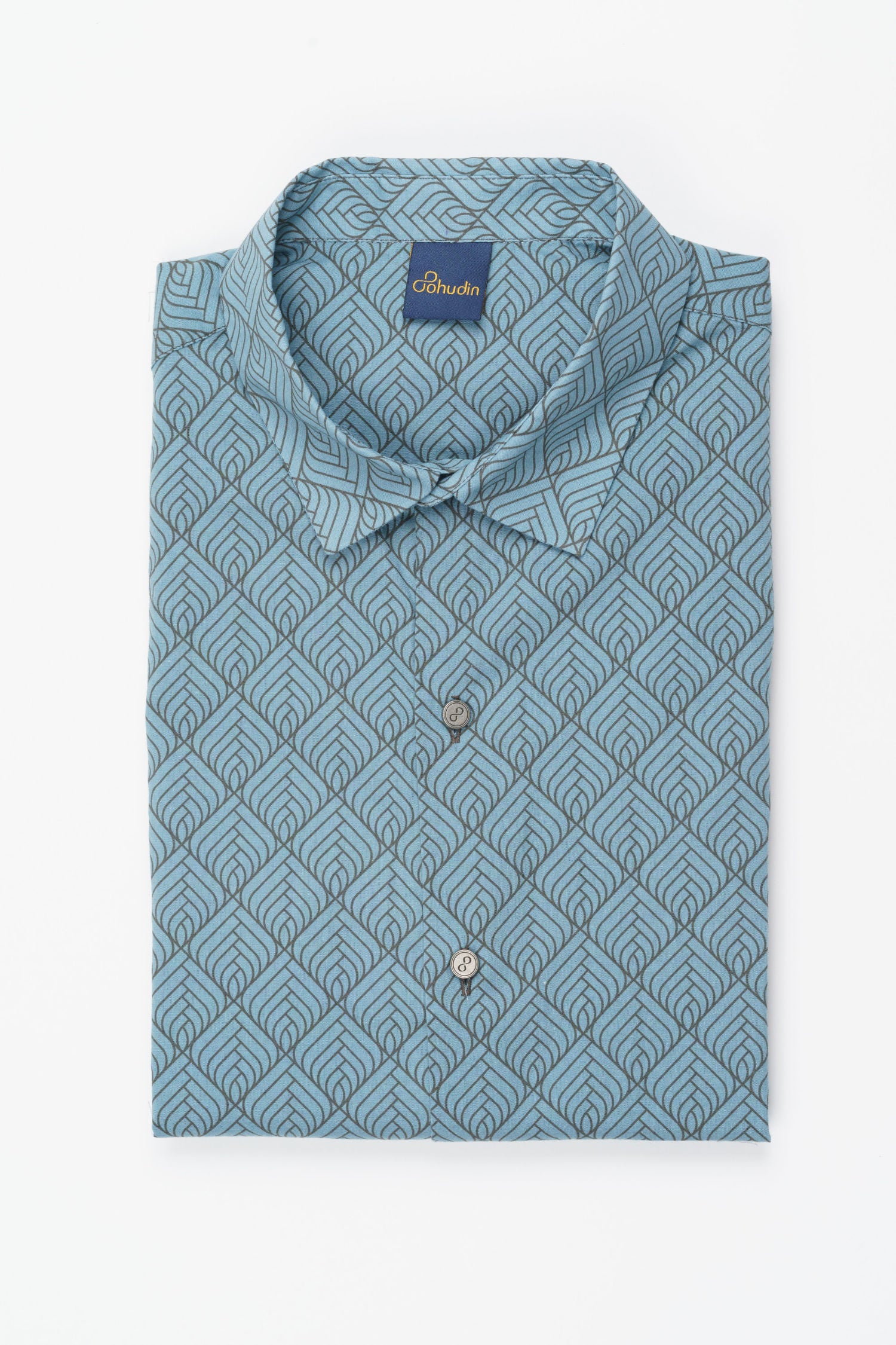 Lässige Freizeithemden mit geometrischen Prints – Bohudin