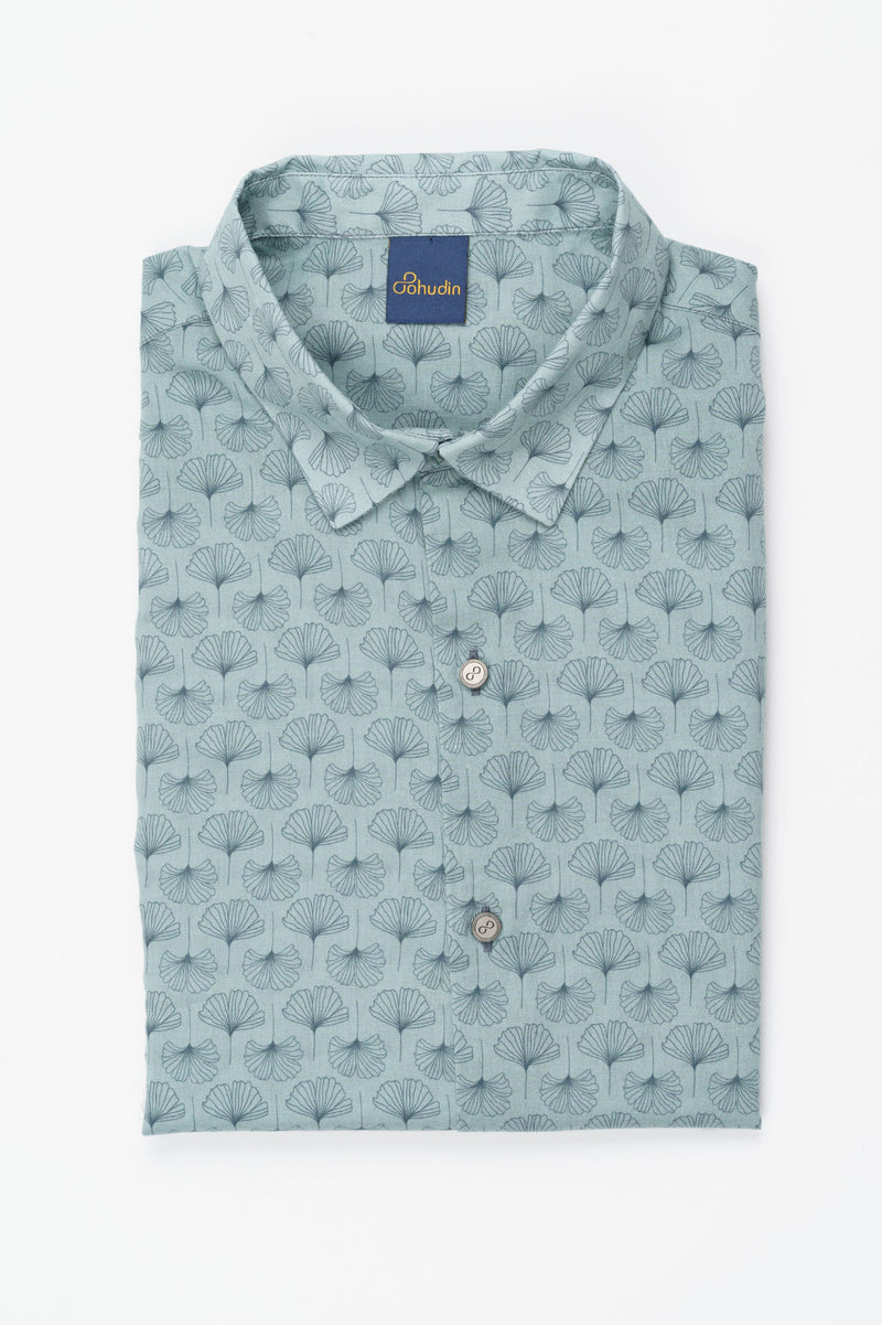 Shirt Voile - Midori Pastel Turquoise