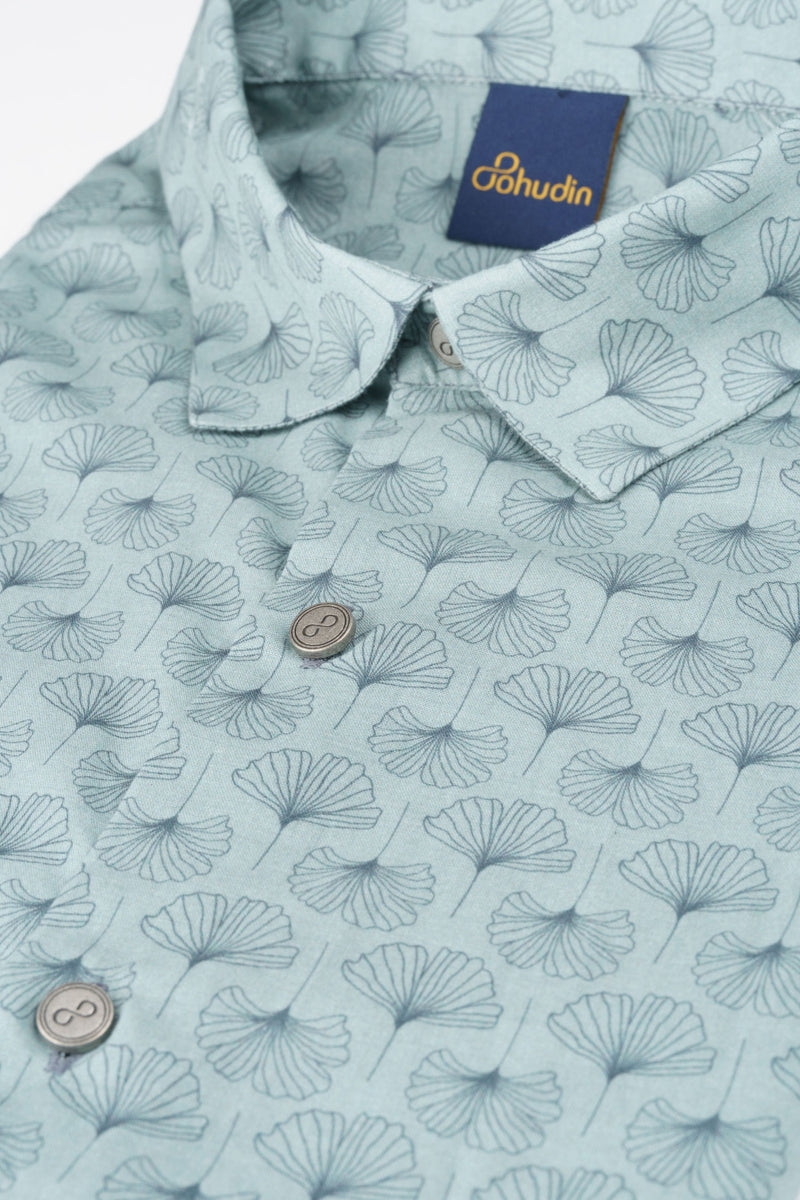 Shirt Voile - Midori Pastel Turquoise