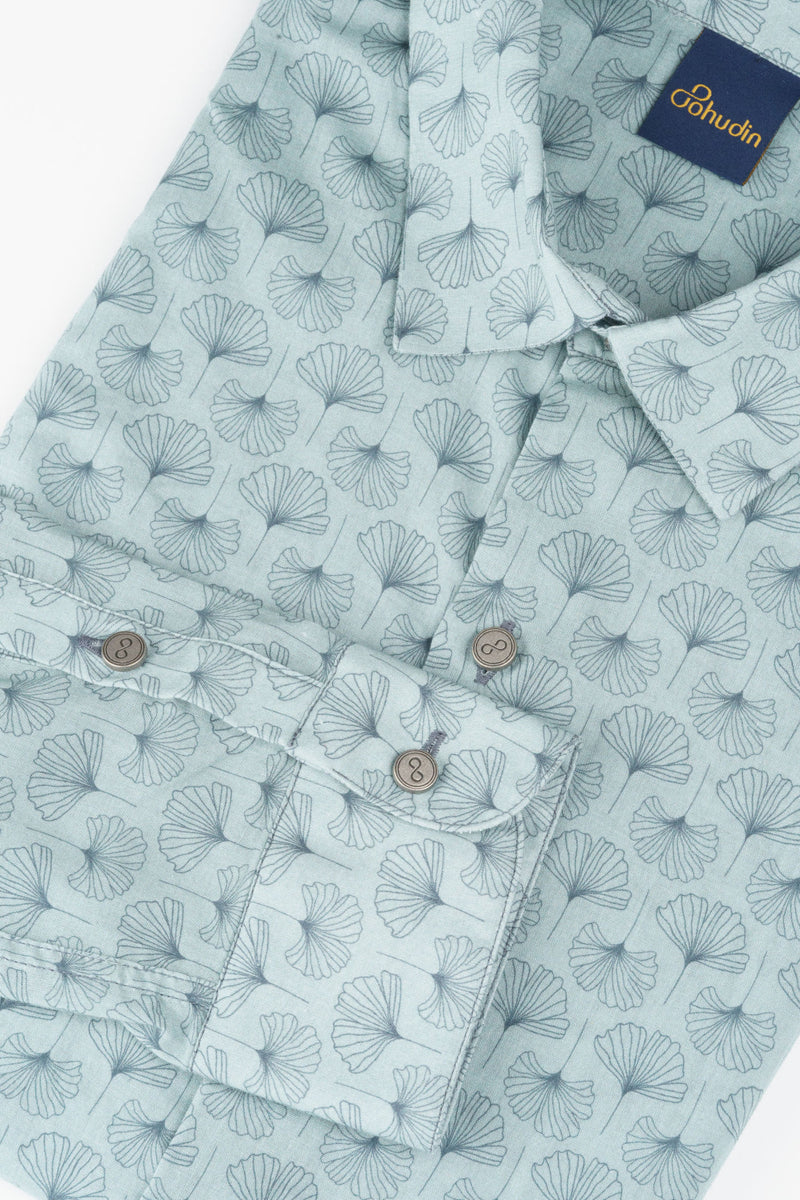 Shirt Voile - Midori Pastel Turquoise
