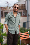 Shirt Cambric - Flurin Pastel Green