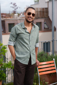 Shirt Cambric - Flurin Pastel Green