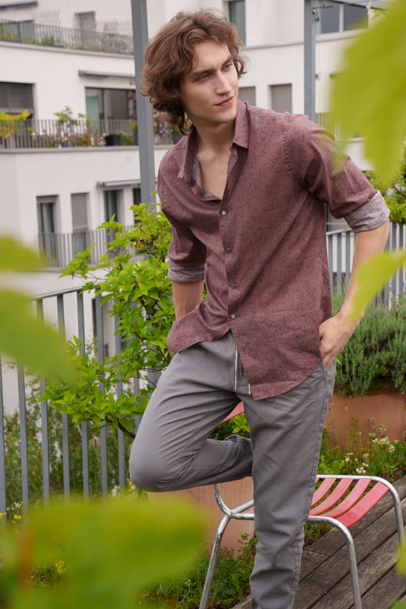 Shirt Voile - Flurin Orient Red